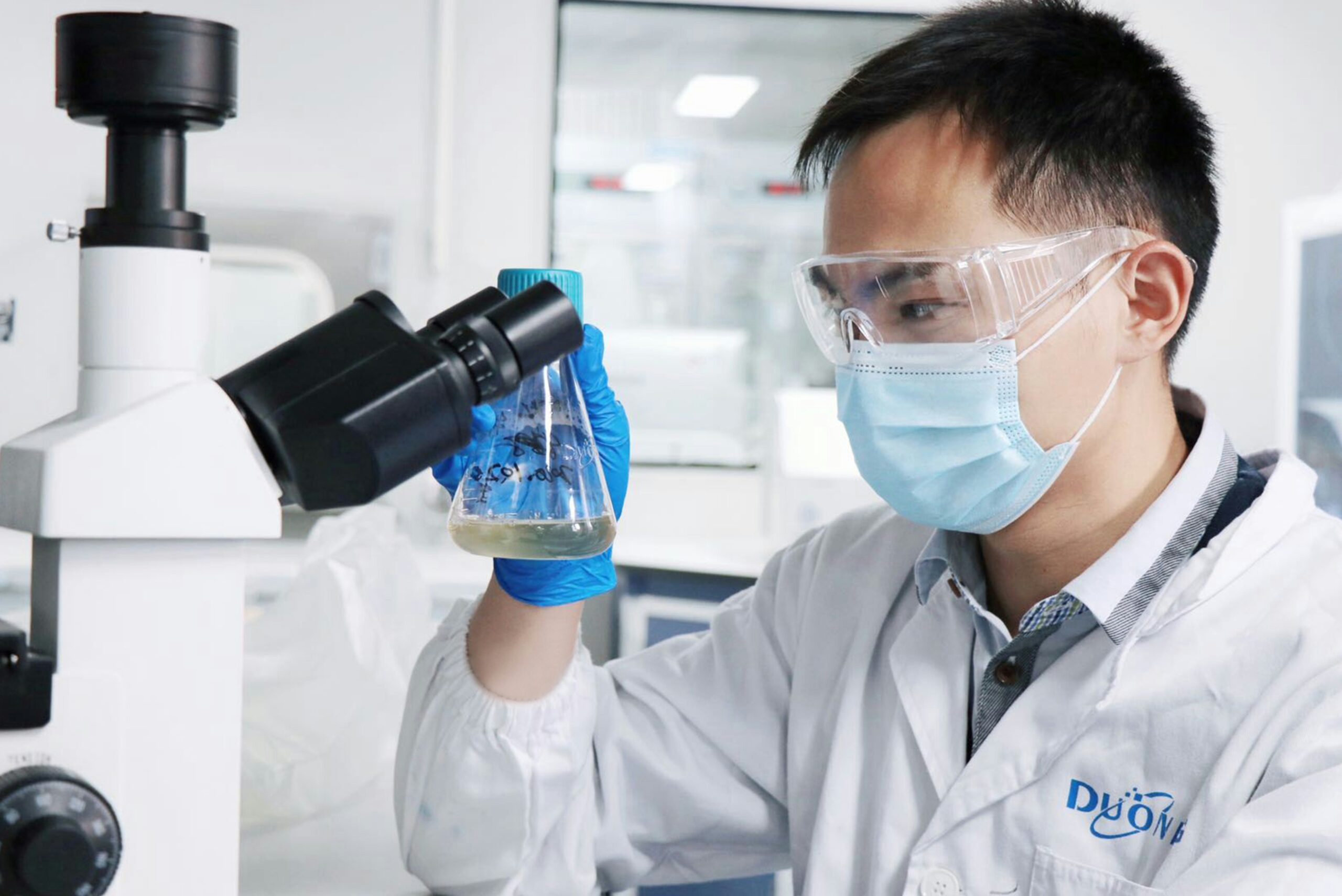 Research scientist working in a biotechnology laboratory